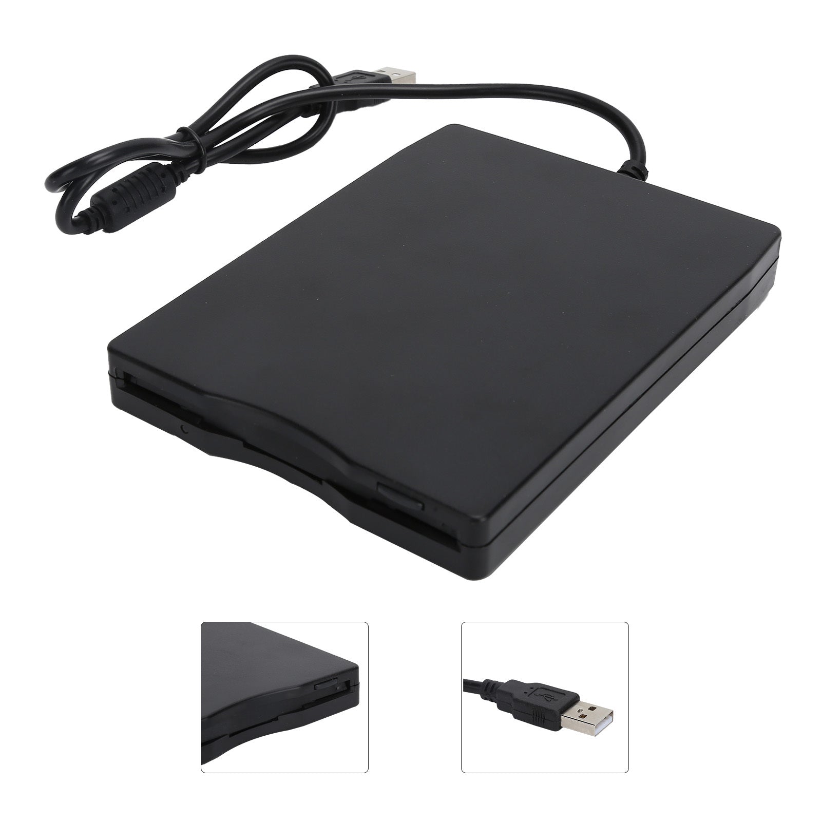 USB Floppy Disk Drive External Portable 1.44MB FDD Universal for Laptops Desktops 3.5in - S M A Group