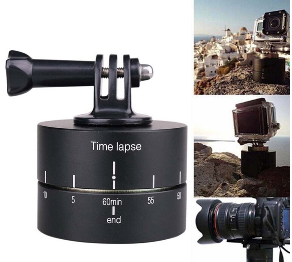 Compatible With  Lapse 360 Degree Auto Rotate Camera Tripod Head Base 360 Rotating Timelapse For Gopro Camera SLR Fo - S M A Group