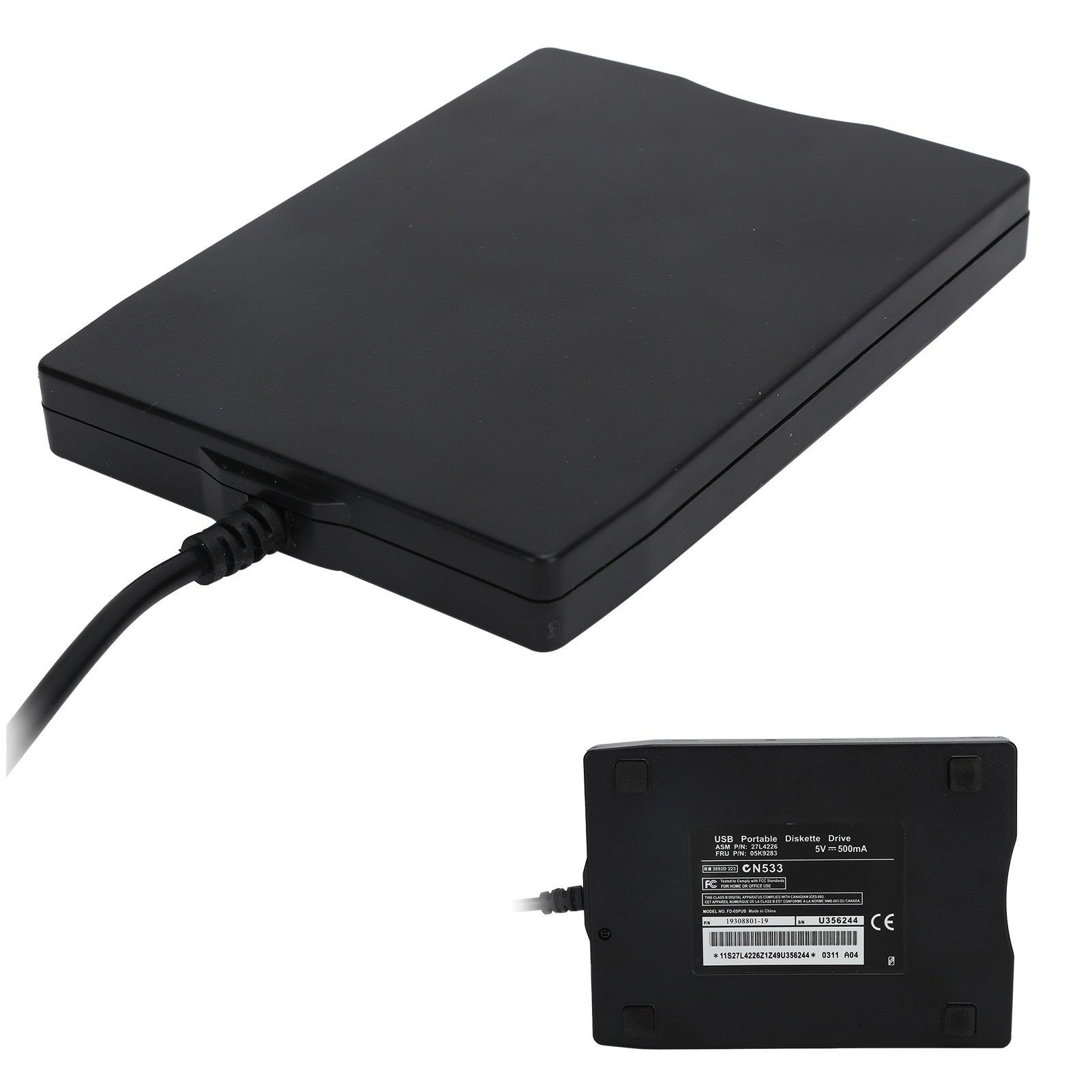 USB Floppy Disk Drive External Portable 1.44MB FDD Universal for Laptops Desktops 3.5in - S M A Group